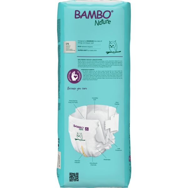 Bambo nature tamanho 6 XXL pack 3x40