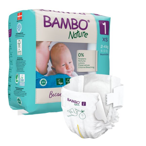 Bambo Nature Pack Fraldas 1XS 2-4Kg 6×22