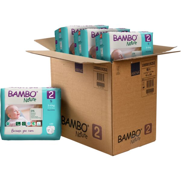 Bambo Nature Pack Fraldas 2S 3-6Kg 6×30