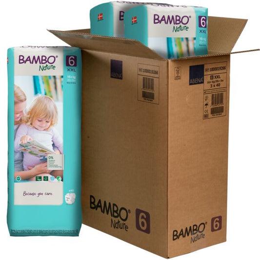 Bambo nature tamanho 6 XXL pack 3x40